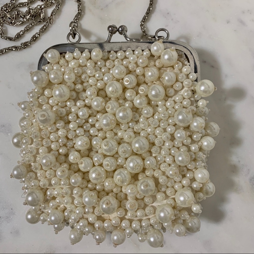 Gorgeous pearl clutch bag